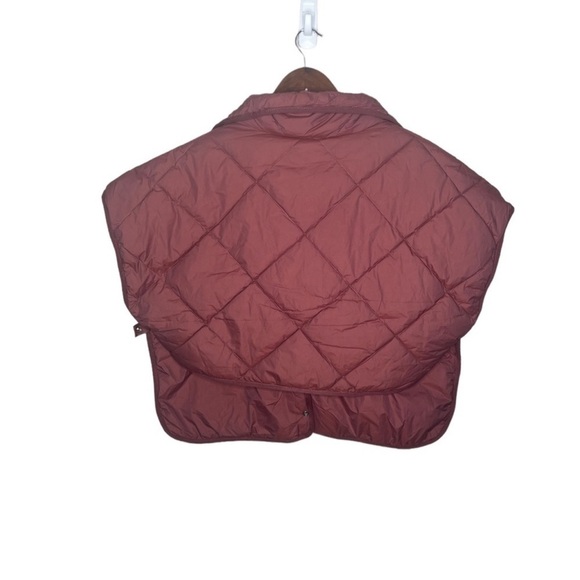 Free People Chill Out Packable Puffer Poncho Scarf One Size - Picture 10 of 14